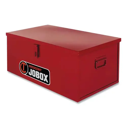 JOBOX 659990 Heavy-Duty Chest, 30 in W x 16 in D x 12 in H, Latching Hasp Brown