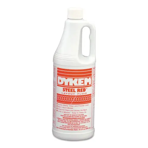 Dykem 80696 Layout Fluids, 930 mL Bottle, Red