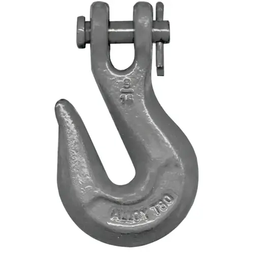 CM COLUMBUS MCKINNON M806A Clevis Grab Hook, 3/8 in, 7100 lb, Grade 80, Orange