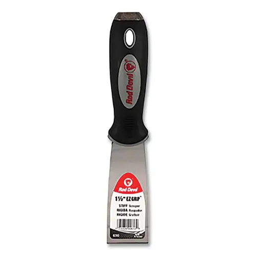 Red Devil 6203 EZ Grip  Stiff Putty Knife, 1-1/2 in L, 1.5 in W, Stiff