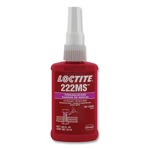 Loctite 135333 222MS Threadlocker, Low Strength/Small Screw, 10 mL, 1/4 ...