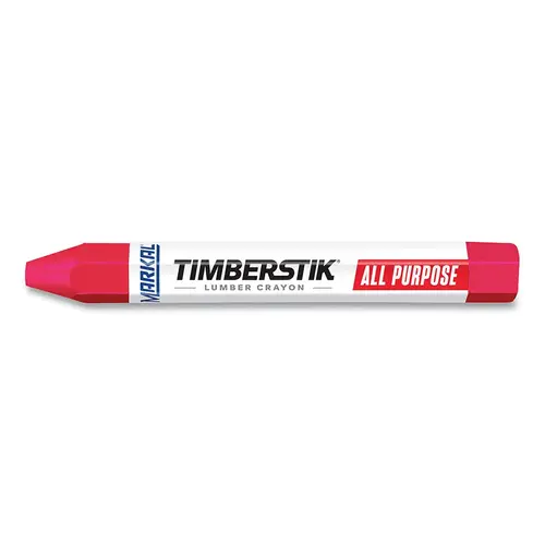 LACO/MARKAL 80352 Lumber Crayon #200, 1/2 in dia, 4.75 in L, Red - pack of 12