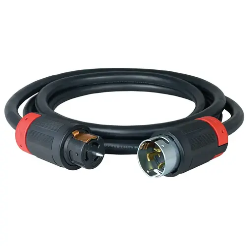 Temporary Power Cord, 50 ft Black