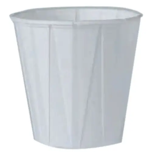 Solo 4502050 Pleated Paper Water Cups, 3 1/2 oz, White, 5,000 per case