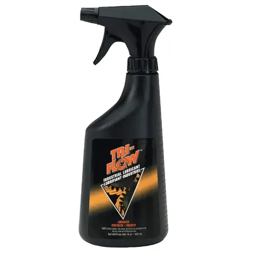 Tri-Flow TF29200 Industrial Lubricant, 18 oz, Trigger Spray Bottle Brown