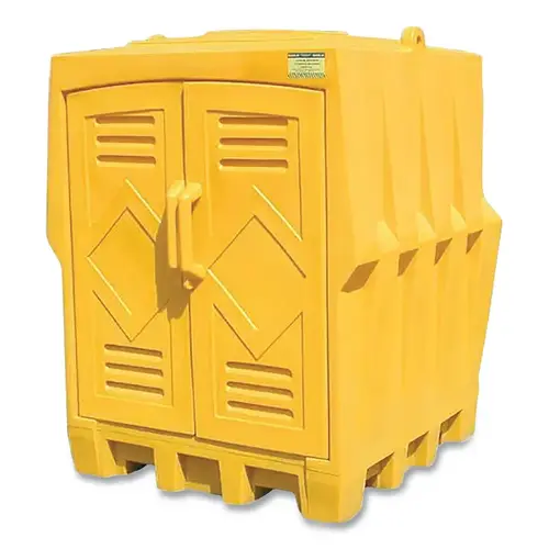 Poly Drum Storage Building, 4 Drum Poly Drum Storage, 66 gal, Yellow