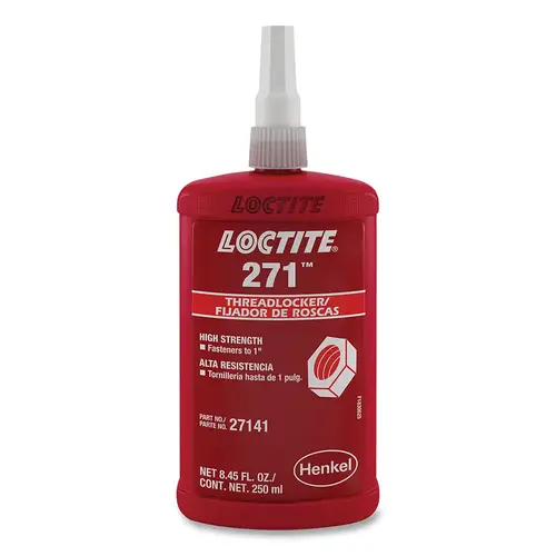 271 Threadlockers, High Strength, 0.5 mL, Red
