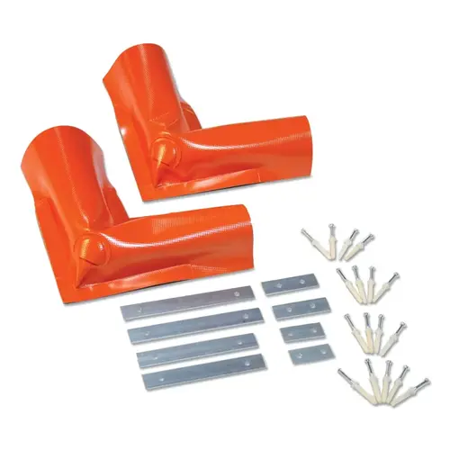 Justrite 28495 Make-A-Berm Corners, 2 in H x 5.5 in W x 11 in L, Orange