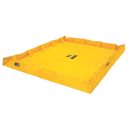 Justrite 28568 QuickBerm Lite Spill Containment Berms, Yellow, 398 gal, 10 ft x 8 ft