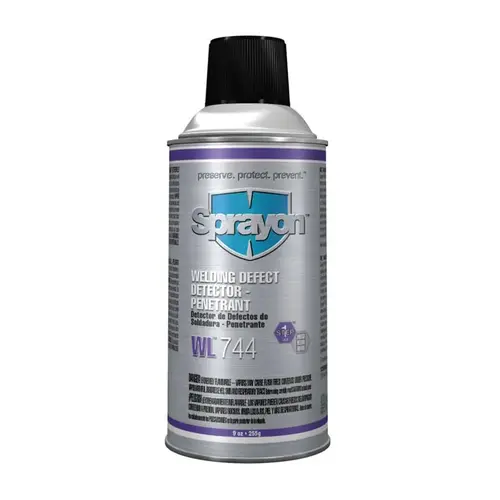 Sprayon SC0744000 WL 744 and WL 745 Welding Defect Detection Systems, 9 oz Aerosol Can, Penetrant - pack of 12