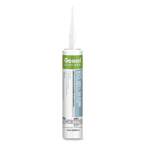 GEOCEL GC68111-XCP1 8125  100% Silicone High Performance Sealant, 10.3 oz, Cartridge, Clear