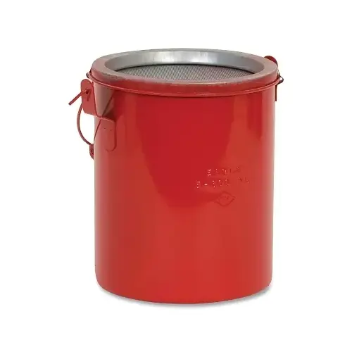 Eagle B606NL Bench and Daub Can, 6 qt Capacity, Red, Galvanized Steel, Bench Can with No Lid