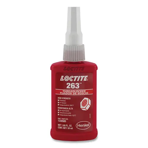 263  High Strength Red Threadlocker, 10 mL, 1 in Thread, Bottle