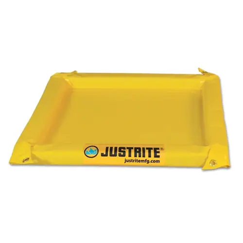 Justrite 28422 Maintenance Spill Containment Berms, Yellow, 44 gal, 6 ft x 6 ft