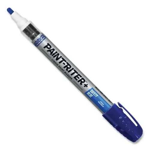 LACO/MARKAL 97275 Paint-Riter + Safety Colors Paint Marker, Blue, 1/8 in Tip, Medium Tip - pack of 12