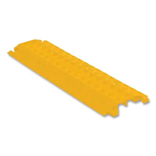 CHECKERS FL2X1.75Y Fastlane  Cable Protector, 1.5 in H x 10.75 in W x 36 in L, 2-CH, L-Connector, Yellow