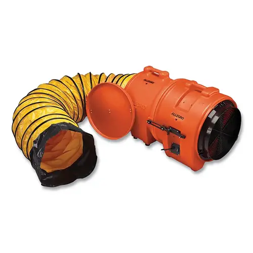 Allegro Industries, Inc 955315 Axial AC Plastic Blower, 1 hp, 115 V, 16 in Blower w/Canister and 15 ft Ducting