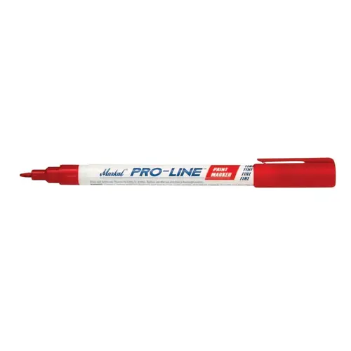 LACO/MARKAL 96874 PRO-LINE  Fine and Micro Liquid Paint Marker, Red, 1/16 in, Fine