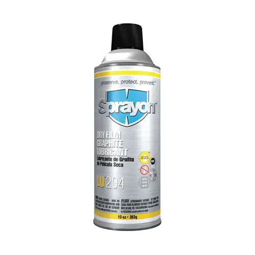 Sprayon SC0204000 Dry Film Graphite Lubricant, 10 oz, Aerosol Can Black - pack of 12