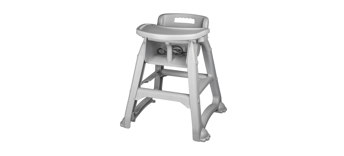 Winco Chh 25 Natural Wood Pub High Chair Counter Height Kd High Chair W Tray Plastic