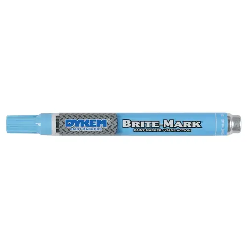 Dykem 84008 BRITE-MARK  Medium Permanent Paint Marker, Valve Action, Light Blue - pack of 12