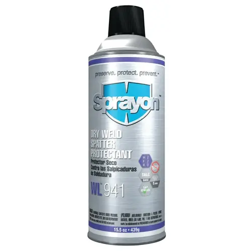 Sprayon SC0941000 Dry Weld Spatter Protectants, 15.5 oz Aerosol Can, Powder Spray, White - pack of 12