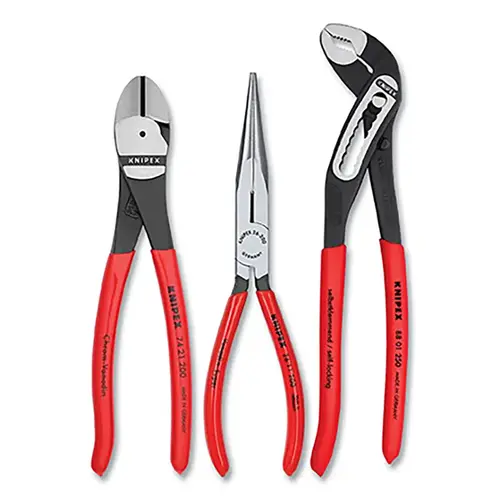 Knipex 002008US1 Alligator  Plier Set, 3 Pc, Plastic Storage case