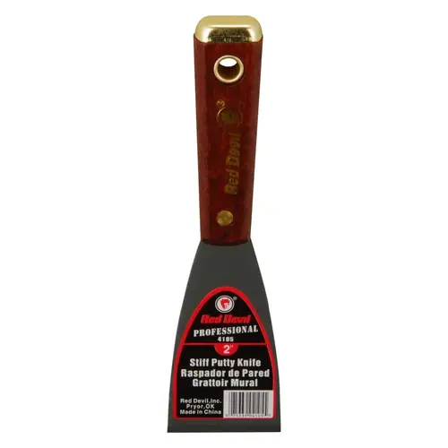 Red Devil 4105 4100 Professional Series Wall Scraper/Spackling Knife, 2 in Wide, Stiff Blade