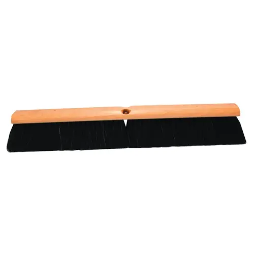 MAGNOLIA BRUSH 718LH No. 7 Line Floor Brushes, 18 in, 3 in Trim L, Black Horsehair, Less Handle
