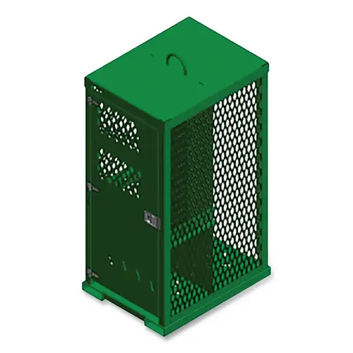 SAFTCART STS12FW2NFLGALV Firewall Cylinder Cage, Holds 12 Cylinders, 80 in x 33 in x 43 in Green