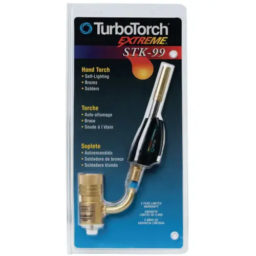 TURBOTORCH 03860851 Extreme  Swirl Hand Torch Kit, STK-99, MAPP /Propane, ST-33 Self-Igniting Tip, STK-R Regulator with CGA-600 Connection