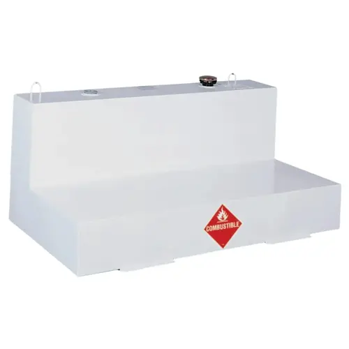 JOBOX 488000 Liquid Transfer Tanks, Low-Profile L-Shaped, 76 gal to 82 gal, Steel, White