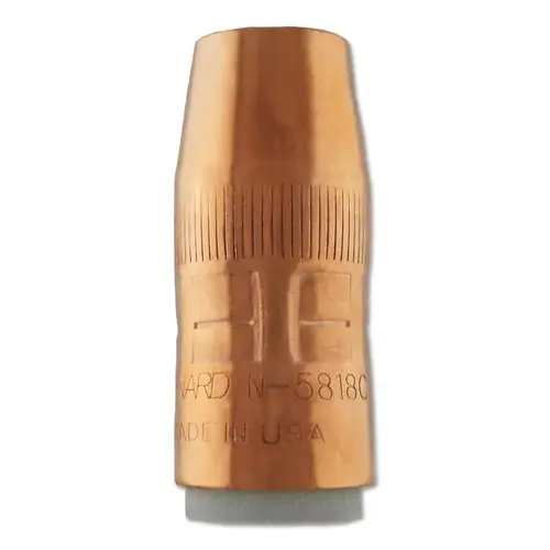 Centerfire  MIG Nozzle, 1/8 in Recess, 5/8 in Bore, For T Series Tip, Copper