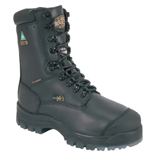 OLIVER BY HONEYWELL 45680C-BLK-085 45 Series Leather 8 in Thermal Lace-Up Composite Toe Boots, Size 8.5, Black Pair
