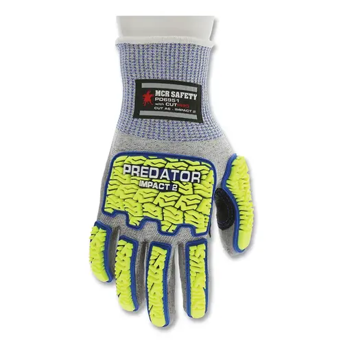 PREDATOR PD6951XL Predator  Mechanics Work Gloves, HyperMax /Polyurethane/PD6 Tire Tread, X-Large, Gray Knit/Coating - pack of 12