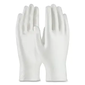 Ambi-Dex 64435PF/S 64-435PF Premium Grade Powder-Free Disposable Vinyl Gloves, 5 mil thick, Small, White - pack of 10