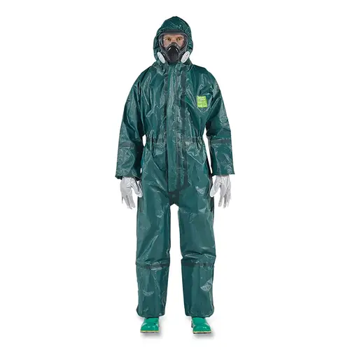 AlphaTec 68-4000-125-5XL 4000 Ultrasonically Welded & Taped Model 125 Coverall, Green, 5X-Large - pack of 6