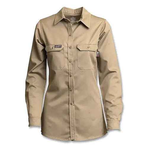 LAPCO LSFRACKHLGREG 7OZ FR LADIES ADVANCE COMFORT KHAKI UNIFORM SHIR