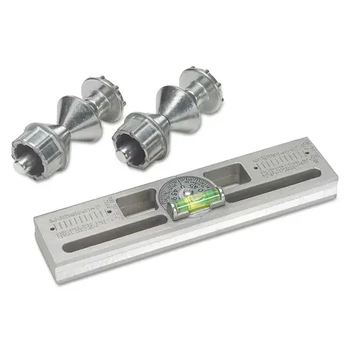 CURV-O-MARK 14796 Universal Level, 9-3/4 in L, 1 Vial, Aluminum