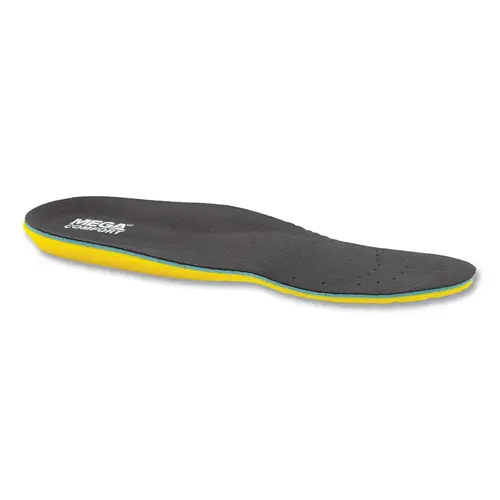 MegaComfort PAMESD-M67/W89-XCP1 ESD Anti-Static Insole, Men's 06 and 07/ Women's 08 and 09, Dual-Layer Memory Foam, Black/Yellow Pair