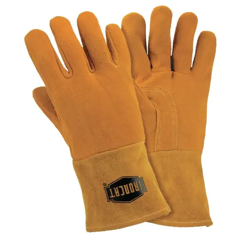 IRONCAT 6030/XL Insulated Top Grain Reverse Deerskin MIG Welding Gloves, X-Large, Orange/Tan - pack of 6