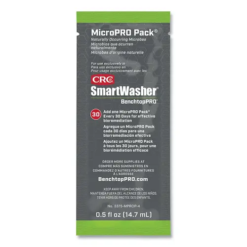 SMARTWASHER 1751154 BenchtopPRO  MicroPRO Pack  Cleaner, 0.5 fl oz, Packet Clear - pack of 6