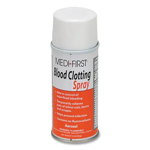 MEDI-FIRST 22617 Blood Clotting Spray, 3 oz, Spray Can - pack of 12