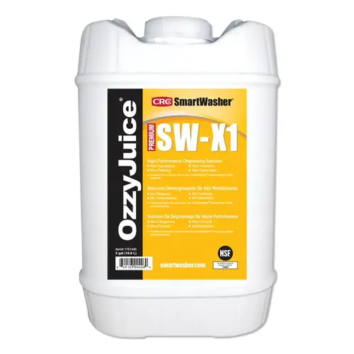 SMARTWASHER 1751304 OzzyJuice  SW-X1 HP Degreasing Solution, 5 gal, Jug, Mild Scent Clear - pack of 5