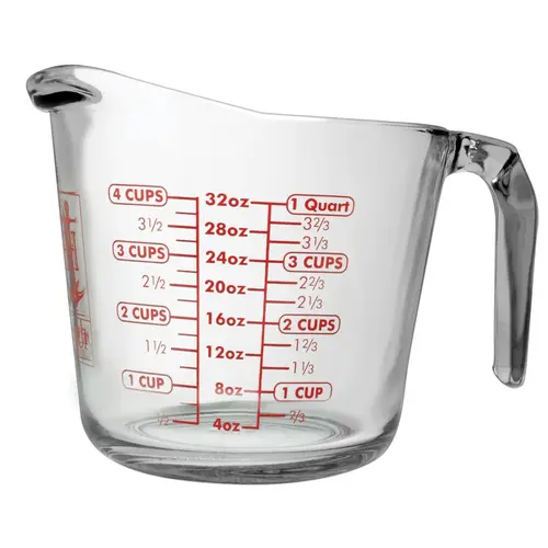 4 Cup Clear Glass Measuring Cup