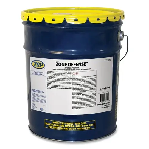 ZEP BLUE & GOLD W/SELIG J32835 SELIG ZONE DEFENSE  Parts Washer Degreaser, 5 gal, Pail, Light Citrus Clear