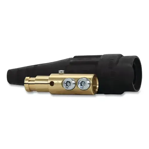 COOPER INTERCONNECT E10128300 Cable Connector, Black Male, 2-2/0