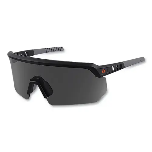 SKULLERZ 55005 Skullerz  AEGIR Safety Glasses/Sunglasses, Smoke Polycarbonate Lens, UVA/UVB/UVC Coating, Matte Black Frame - pack of 12