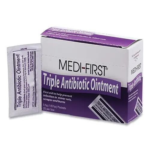 MEDI-FIRST 22373 Triple Antibiotic Ointment, 0.5 g, Packet