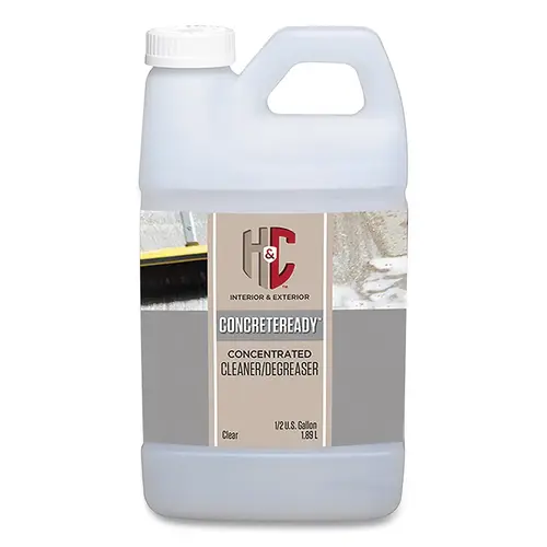 H&C 50.17001515 CONCRETEREADY  Concentrated Cleaner Degreaser, 1/2 gal, Bottle, Lemon Scent Clear - pack of 4